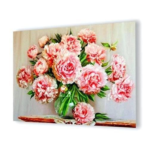Mosaik - Stilleben Bukett Blommor - 40X50cm