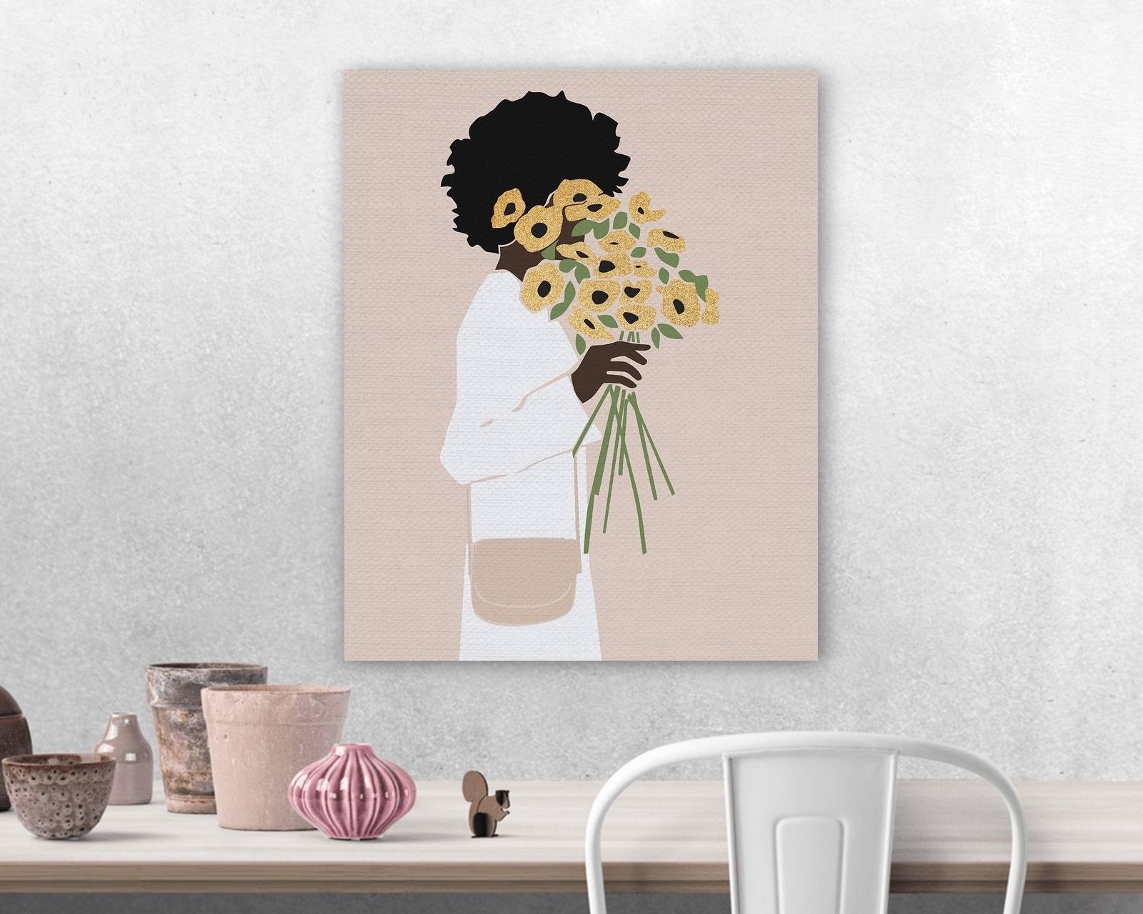 Lady with Bouquet Flowers (PC0444)