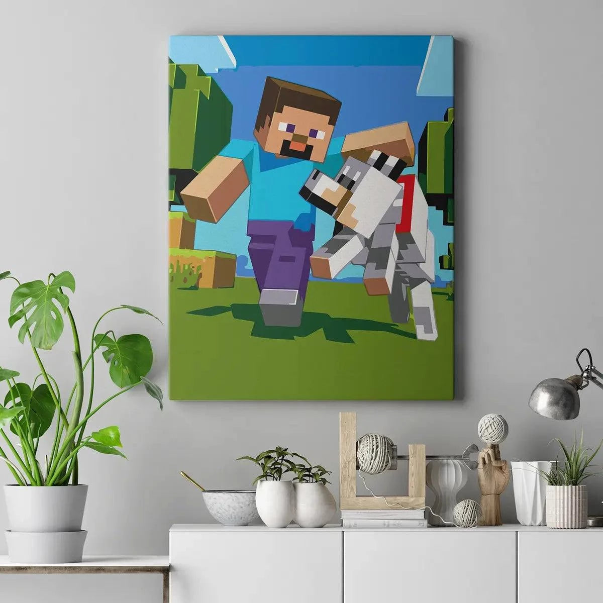 Minecraft promenad med vargen