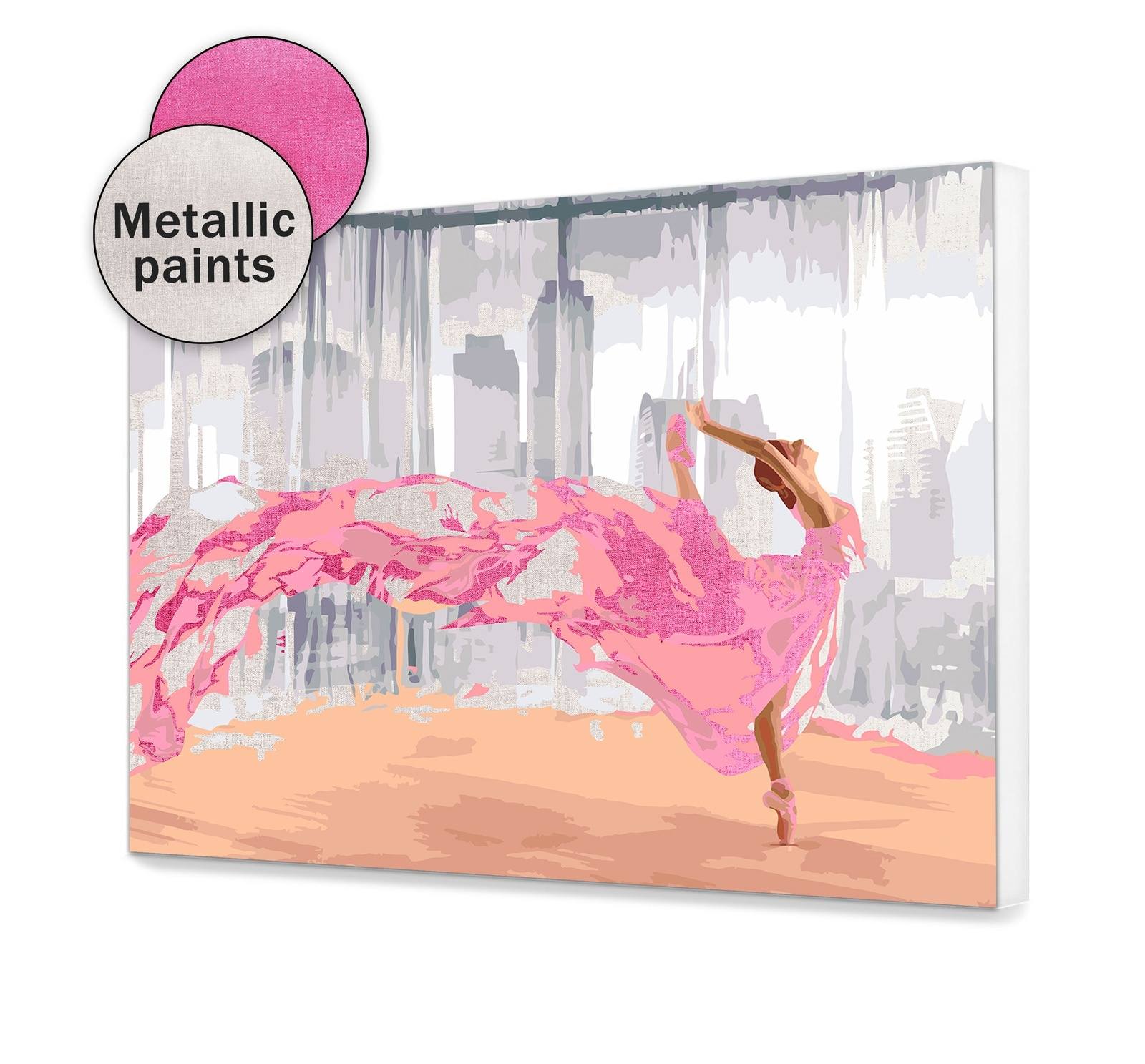 Ballet i rosa klänning (CH0662)