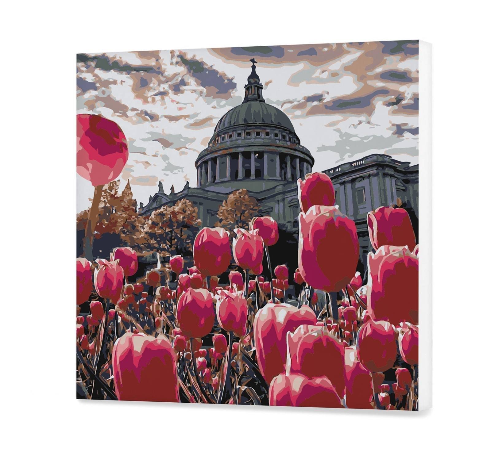 St. Paul's Cathedral and Tulips (SC0864)
