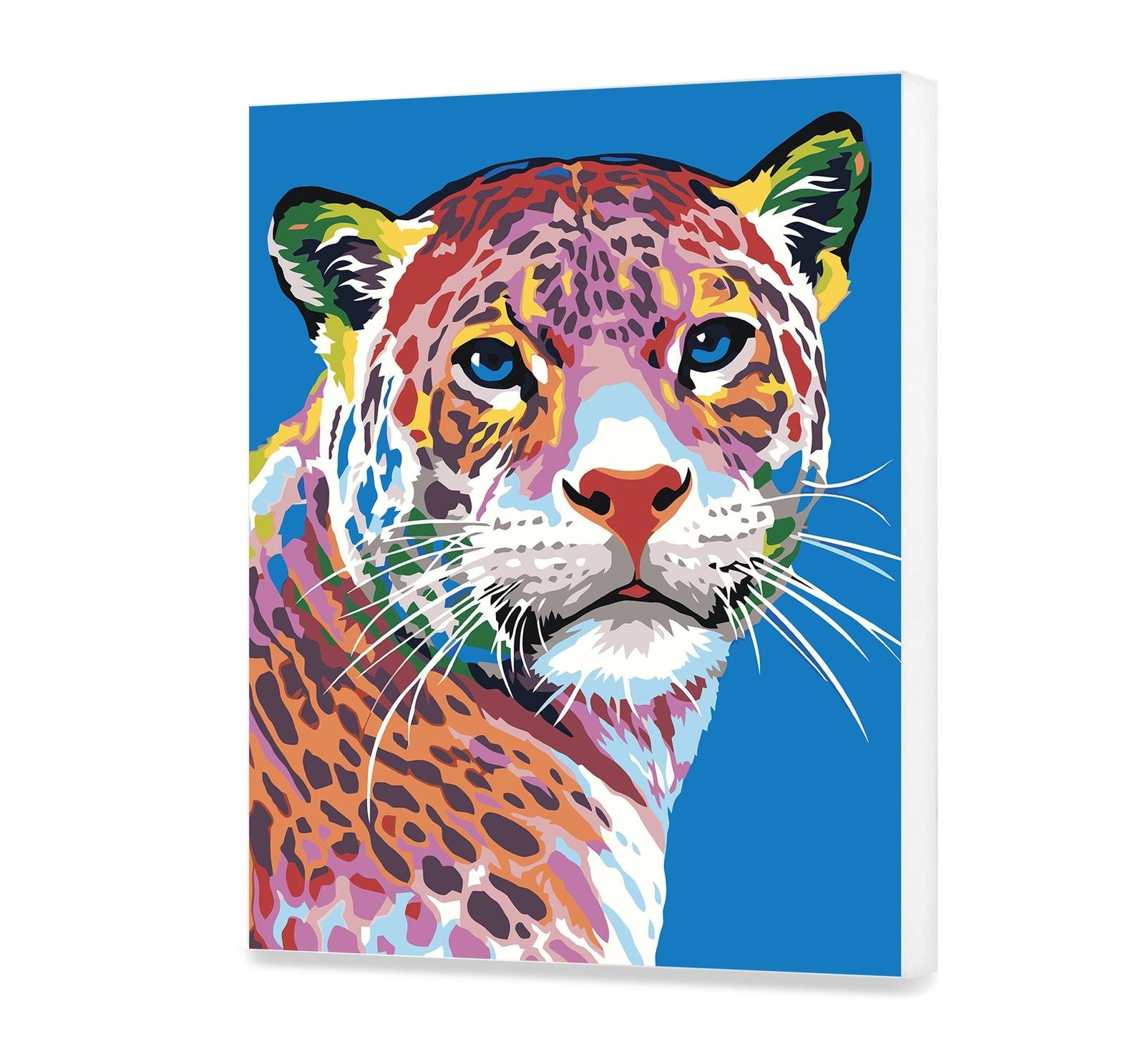 Malovani podle cisel Barevný Leopard