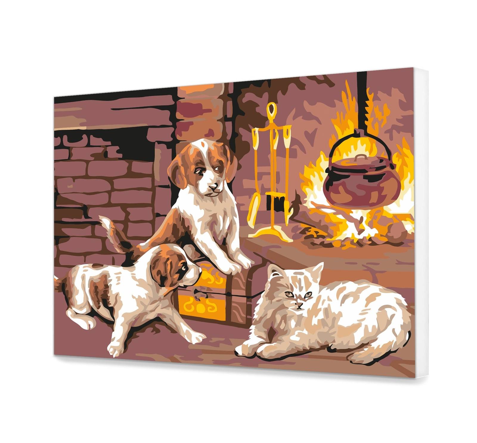 Animals At The Fireplace (Hp0463)