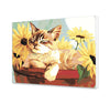 Ladda in bild i Galleri Viewer, Malování podle čísel Spící Kočka Ve Slunečnicích