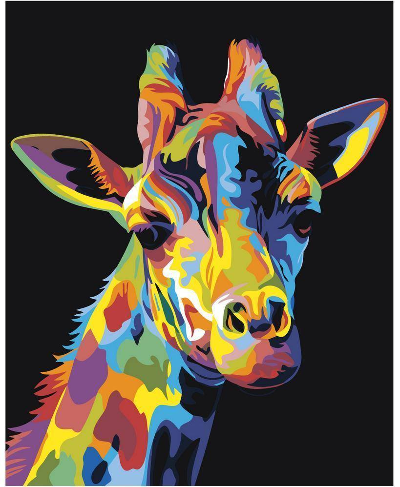 Färgglad Giraff