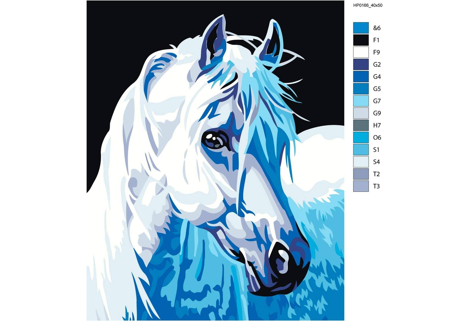 Mustang White Horse