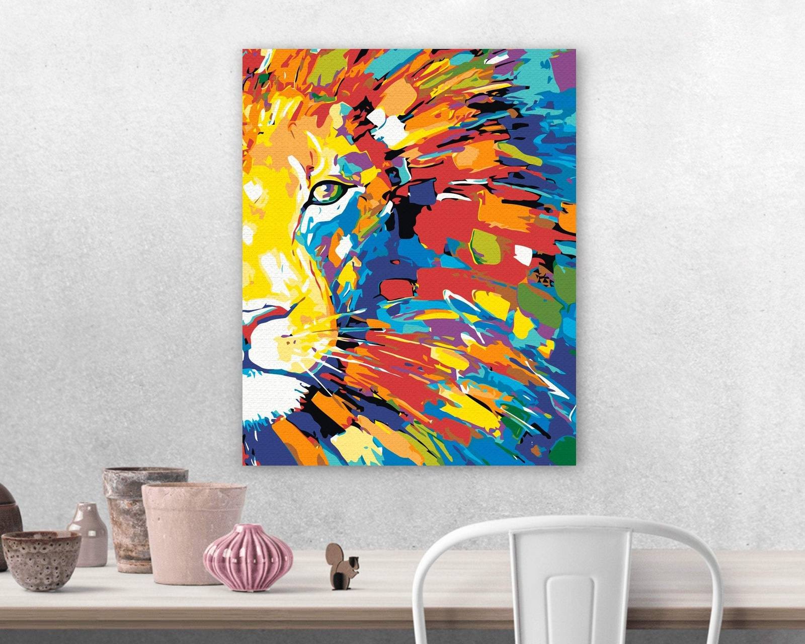 Pop Art Colored Lion