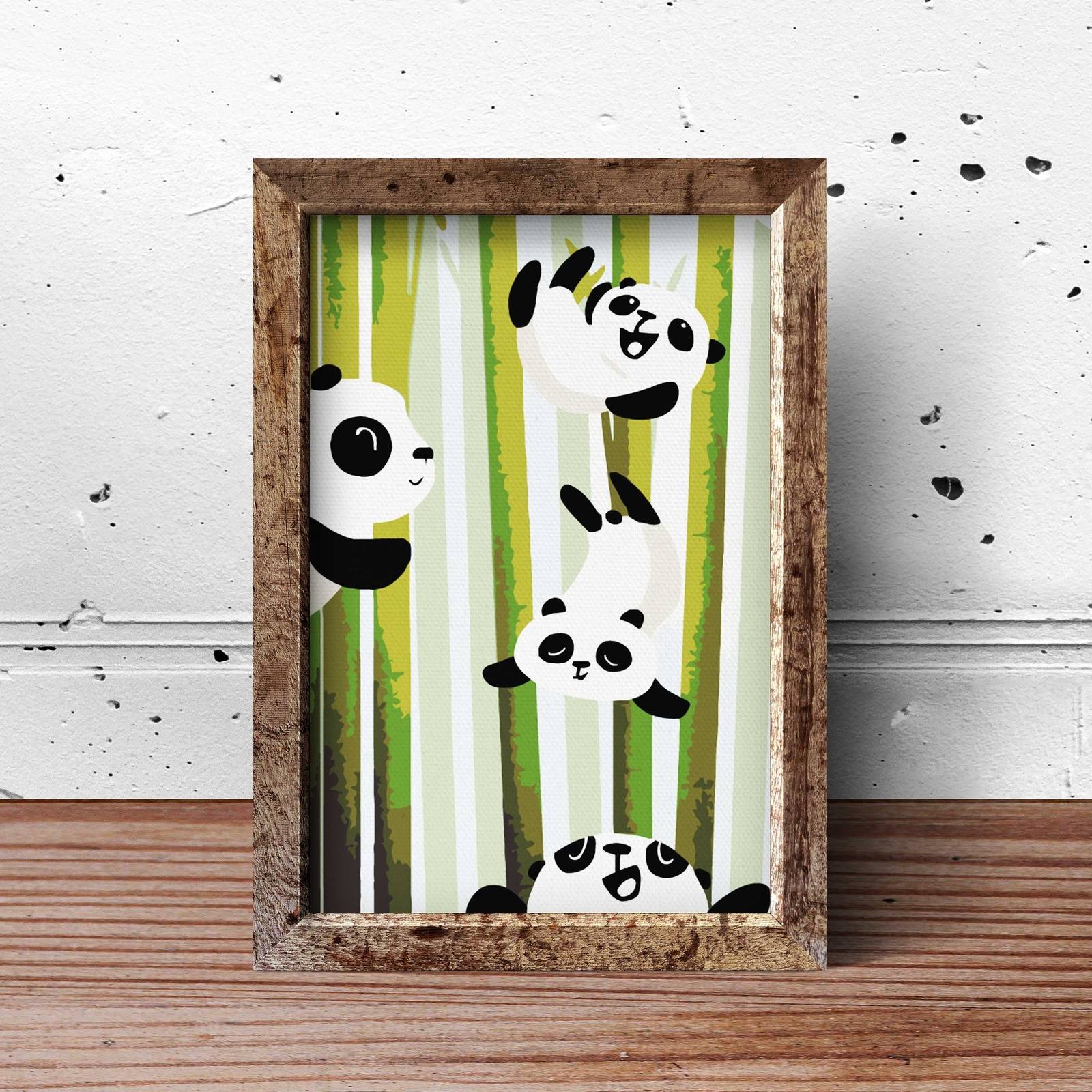 Panda i en bambuskog